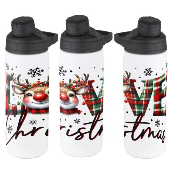 Karácsonyi mintás Kulacs 750 ml "Love Christmas" HD