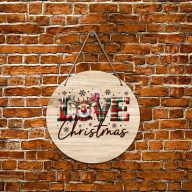 XL Karácsonyi fa tábla "Love Christmas" ajtódísz többféle méretben   XL Karácsonyi fa tábla "Love Christmas" ajtódísz többféle méretben
