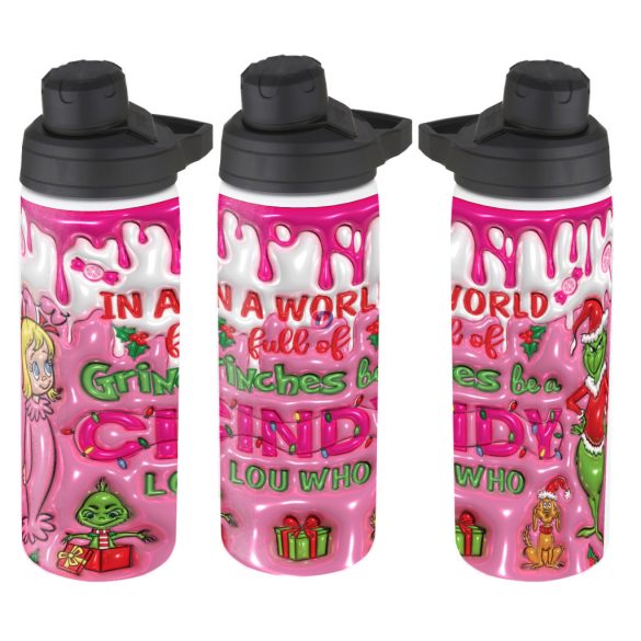 Grincs mintás Kulacs 750 ml "Cindy Lou" HD