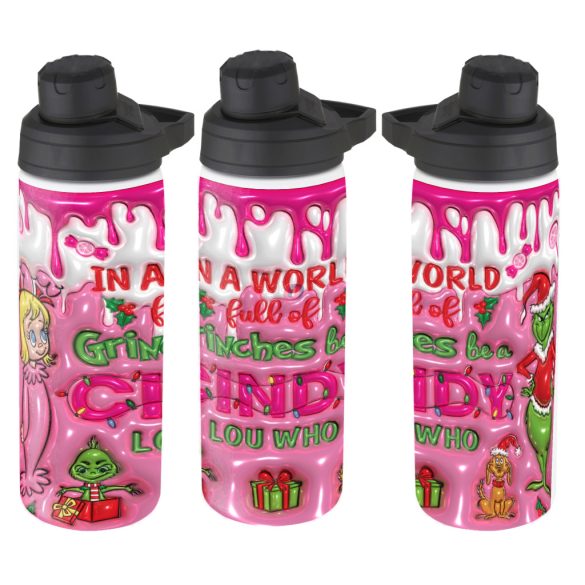 Grincs mintás Kulacs 750 ml "Cindy Lou" HD