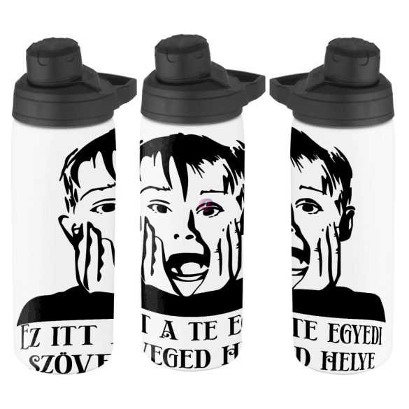 Egyedi feliratos Kulacs 750 ml "Reszkessetek Betörők Kevin" HD