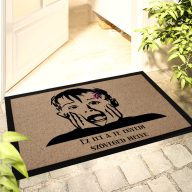   Karácsonyi Egyedi feliratos lábtörlő 40x60 cm Reszkessetek Betörők Kevin"