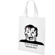   Egyedi feliratos Karácsonyi Bevásárlótáska "Reszkessetek Betörők Kevin" 40x38 cm