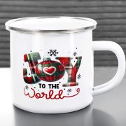   Karácsonyi bögre "Joy to the world" 360 ml zománcozott fém Full HD