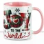 Karácsonyi bögre "Joy to the world" 330 ml kerámia Rózsaszín Full HD