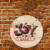 XL Karácsonyi fa tábla "Joy to the world" ajtódísz többféle méretben   XL Karácsonyi fa tábla "Joy to the world" ajtódísz többféle méretben