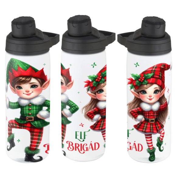 Karácsonyi Kulacs 750 ml "Elf Brigád" HD