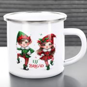   Karácsonyi bögre "Elf Brigád" 360 ml zománcozott fém Full HD