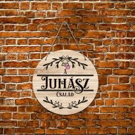 Karácsonyi ajtódísz fa tábla "Bells" egyedi felirattal többféle méretben   Karácsonyi ajtódísz fa tábla "Bells" egyedi felirattal többféle méretben