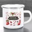 Egyedi neves karácsonyi bögre "Candy Christmas" 360 ml zománcozott fém Full HD