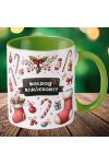 Egyedi neves karácsonyi bögre "Candy Christmas" 330 ml kerámia Zöld Full HD