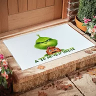   Egyedi feliratos Szőnyeg "Grincs és Max" 60X40 cm törtfehér