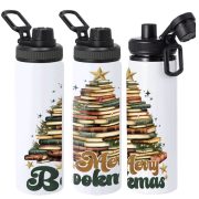   XL Karácsonyi  mintás Kulacs 850 ml "Merry Bookmas" HD