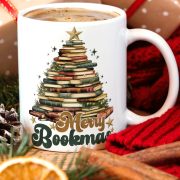   Karácsonyi bögre "Merry Bookmas" 330 ml kerámia Full HD