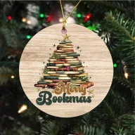   XL Karácsonyi fa tábla "Merry Bookmas" ajtódísz többféle méretben