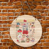 XL Karácsonyi fa tábla "Reszkessetek betörők gyűjtemény" ajtódísz többféle méretben   XL Karácsonyi fa tábla "Reszkessetek betörők gyűjtemény" ajtódísz többféle méretben