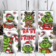   Grincs mintás termosz pohár 600ml "bébi Grincs" HD tumbler