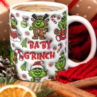   Grincses karácsonyi bögre "bébi Grincs" pufi hatású