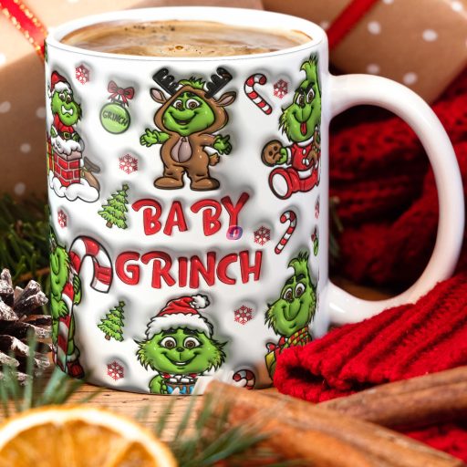 Grincses karácsonyi bögre "bébi Grincs" pufi hatású