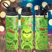 XL Grincs mintás Kulacs 850 ml "Green Grinch" HD