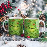   Grincses karácsonyi bögre "Green Grinch" pufi hatású