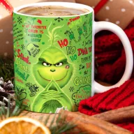   Grincses karácsonyi bögre "Green Grinch" pufi hatású