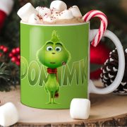 Egyedi feliratos karácsonyi bögre "Mini Grinch"