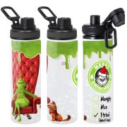   XL Grincs mintás Kulacs 850 ml "Merry Grinchmas" HD