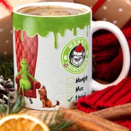   Grincses karácsonyi bögre "Merry Grinchmas" pufi hatású