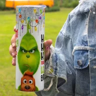   Grincs mintás termosz pohár 600ml "Hate hate hate" HD tumbler