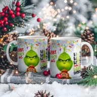   Grincses karácsonyi bögre "Hate hate hate" pufi hatású