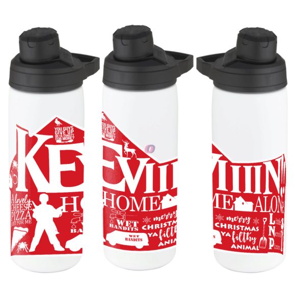 Karácsonyi Kulacs 750 ml "Reszkessetek betörők - Keviiin" HD