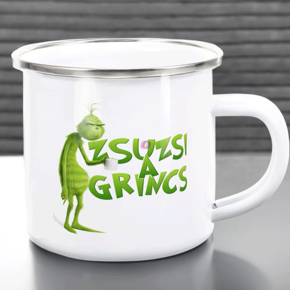 Egyedi feliratos Fém bögre "XY a Grincs" 360 ml