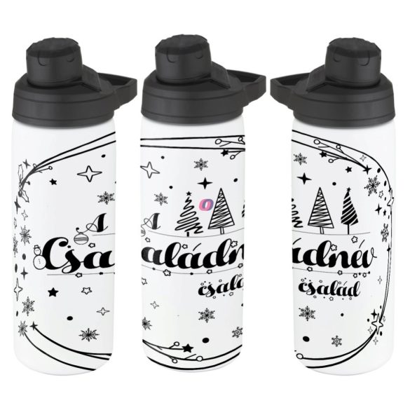 Egyedi neves karácsonyi Kulacs 750 ml "Személyre szabható névvel" HD