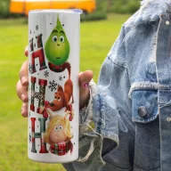   Grincs mintás termosz pohár 600ml "Ho Ho Ho" HD tumbler