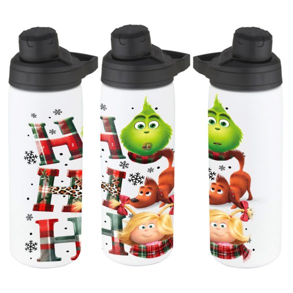 Grincs mintás Kulacs 750 ml "Ho Ho Ho" HD