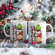   Grincses karácsonyi bögre "Ho Ho Ho" pufi hatású