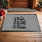   Grincs mintás Lábtörlő "Ho Ho Ho" 60X40 cm szürke, fekete