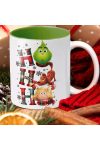 Grincses karácsonyi bögre "Ho Ho Ho" zöld belső LImited