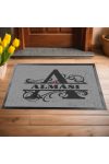 Egyedi Monogramos Lábtörlő személyre szabható névvel 60x40 cm szürke Monogram1