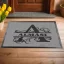 Egyedi Monogramos Lábtörlő személyre szabható névvel 60x40 cm szürke Monogram1