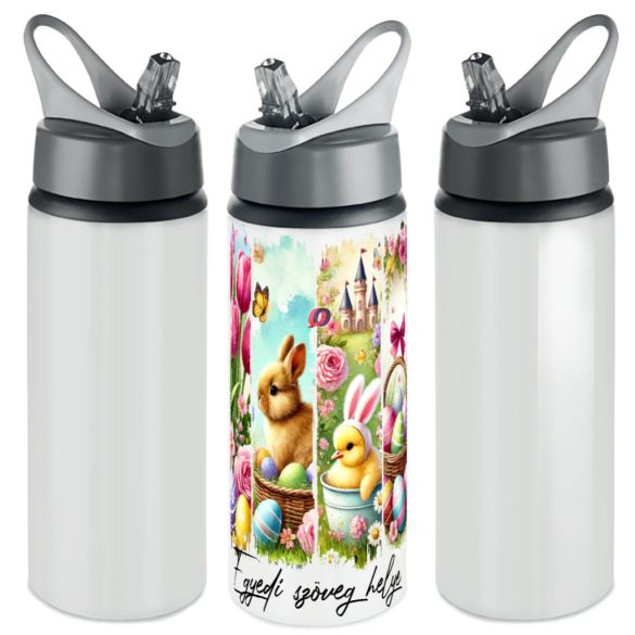 Egyedi feliratos húsvéti Sport Kulacs 750 ml "Retro Húsvét" HD