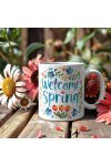 Húsvéti bögre "Welcome Spring" , fehér, kerámia