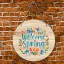 Húsvéti ajtódísz fa tábla "Welcome Spring" többféle méretben