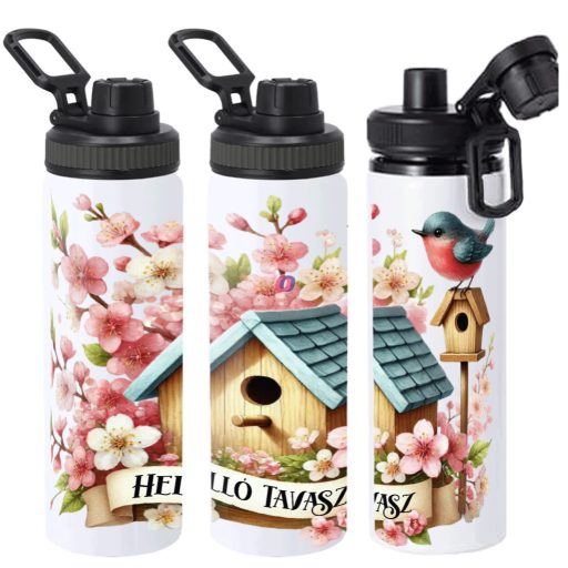 Egyedi feliratos húsvéti Kulacs 850 ml "Helló Tavasz" HD