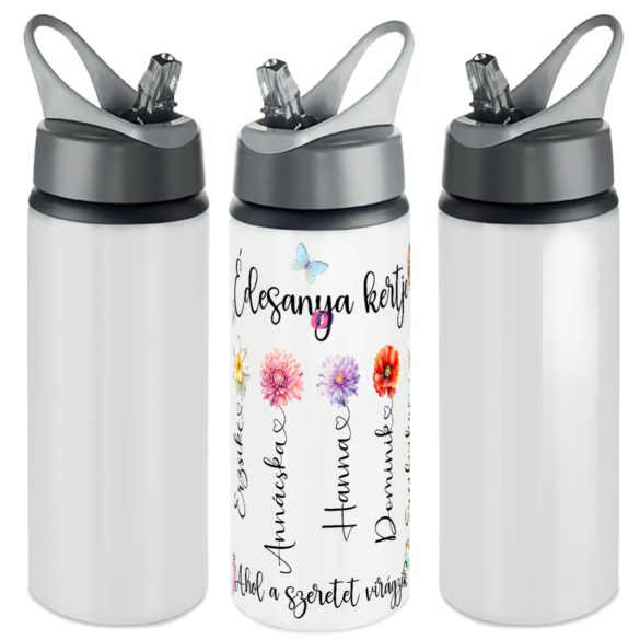 Egyedi neves Anyák napi Sport Kulacs 750 ml "Anya kertje" HD
