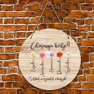 Anyák napi ajtódísz fa tábla "Anya kertje" egyedi felirattal többféle méretben   Anyák napi ajtódísz fa tábla "Anya kertje" egyedi felirattal többféle méretben