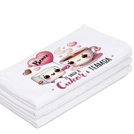 Egyedi neves Szerelmes törölköző, konyharuha 60x30 cm "Te vagy a cukor a teámba"   Egyedi neves Szerelmes törölköző, konyharuha 60x30 cm "Te vagy a cukor a teámba"