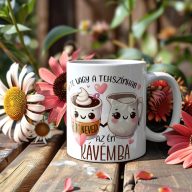 Szerelmes bögre "Te vagy a tejszínhab a kávémba" egyedi névvel, fehér, kerámia   Szerelmes bögre "Te vagy a tejszínhab a kávémba" egyedi névvel, fehér, kerámia