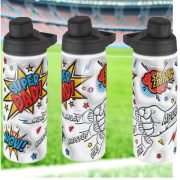   Prémium Apák napi fém kulacs egyedi névvel 750 ml "Super Dad"